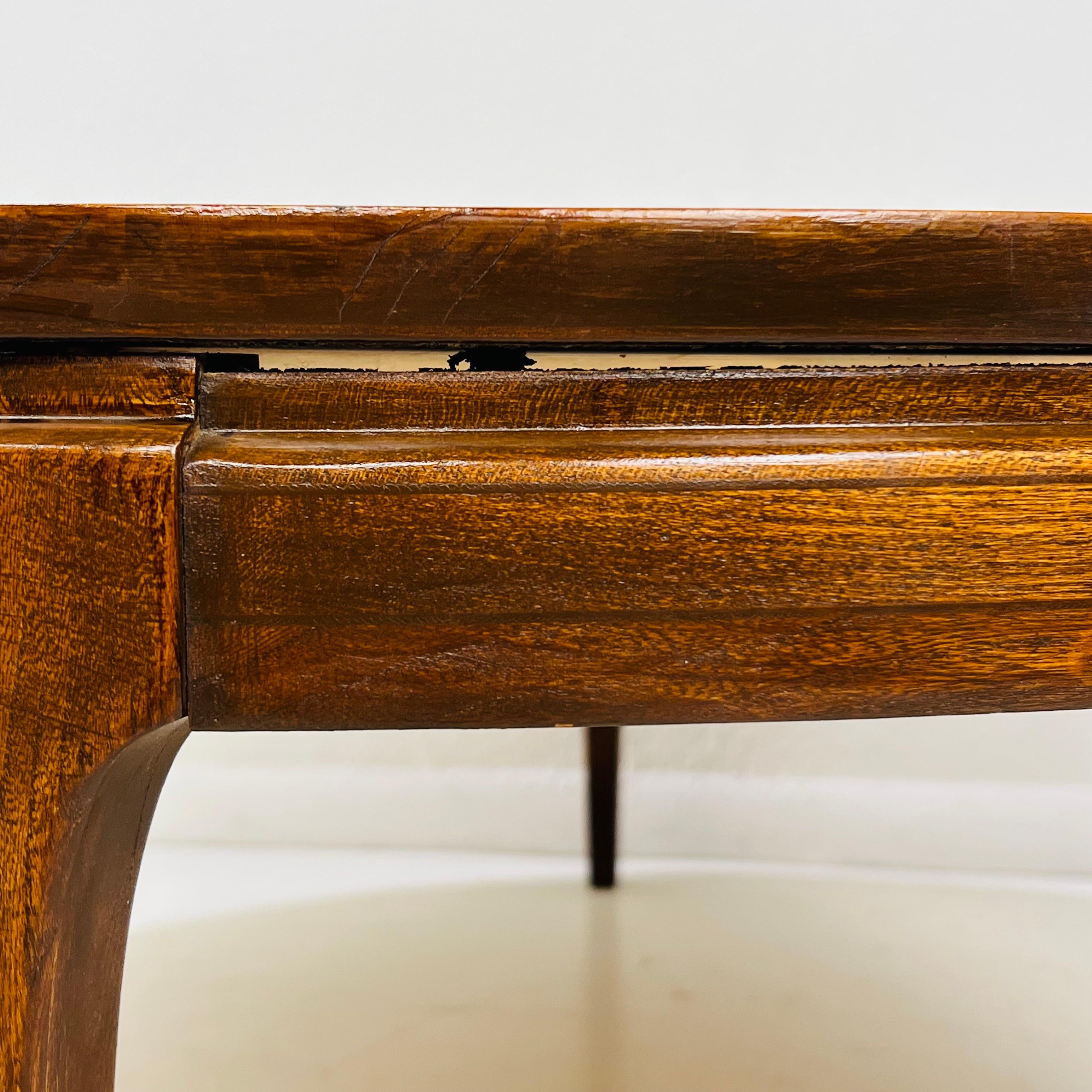 Round Mid Century Modern Walnut Coffee Table For Sale 5