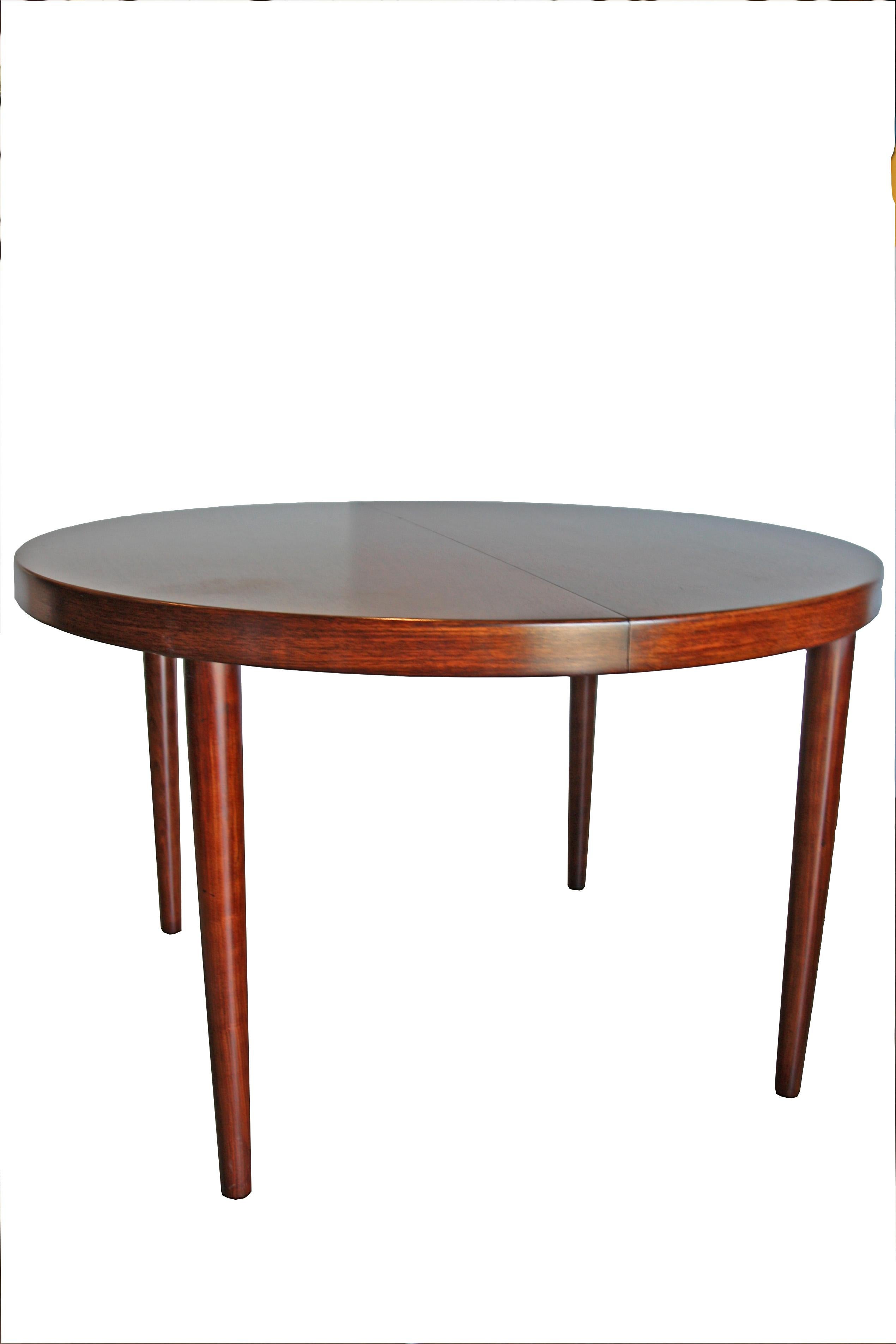mid century round dining table
