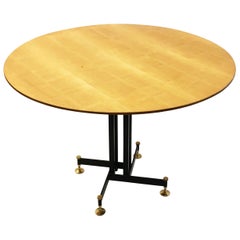 Round Mid-Century Italian Dining Table, Circa 1955