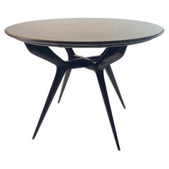 Vintage Round Midcentury Spider Leg Dining Table 