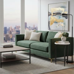 Round Minimalist Marble Top Side Table