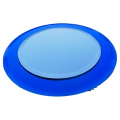 Round mirror attributed to Fontana Arte or Cristal Art