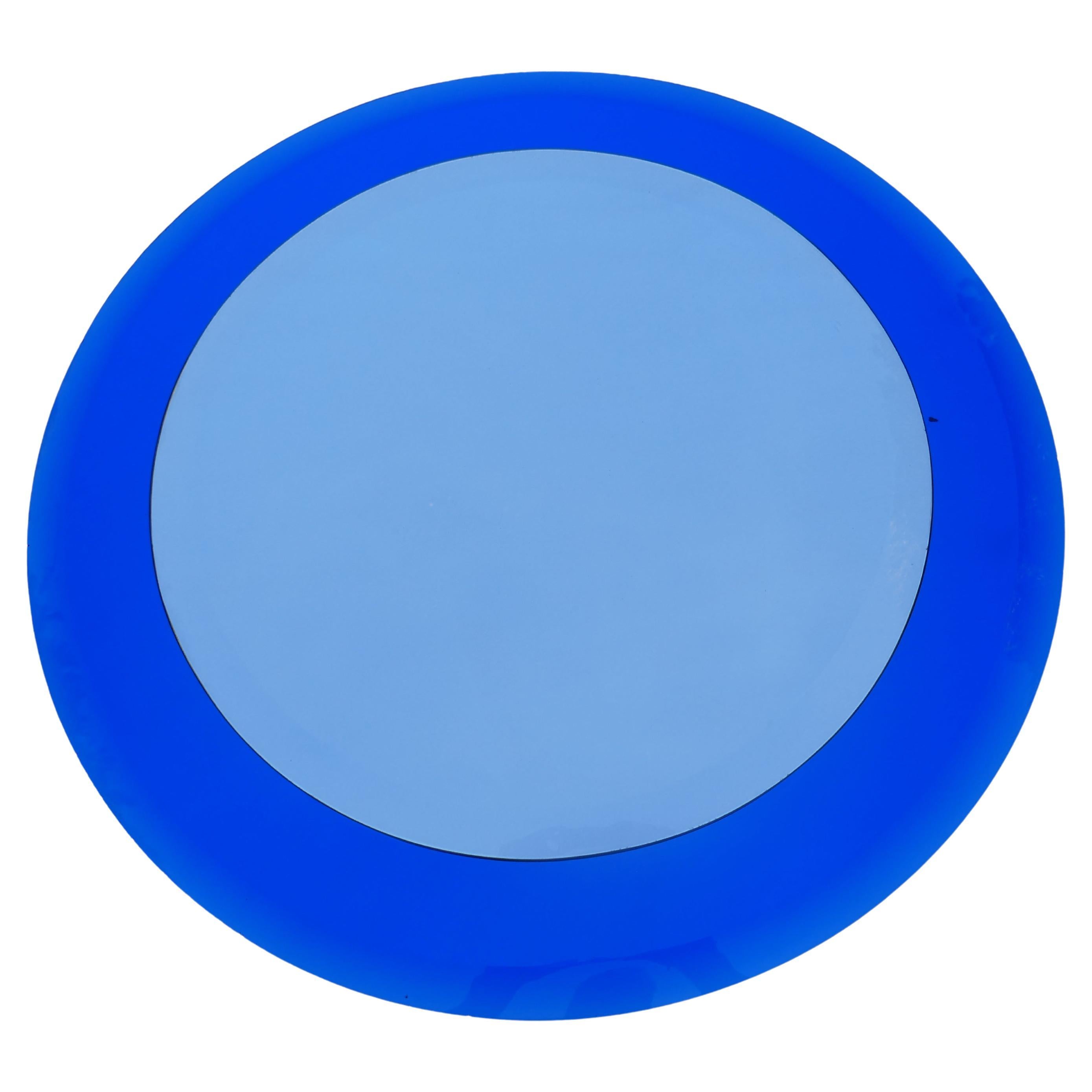 Espejo redondo atribuido a Fontana Arte o Cristal Art Moderno en venta