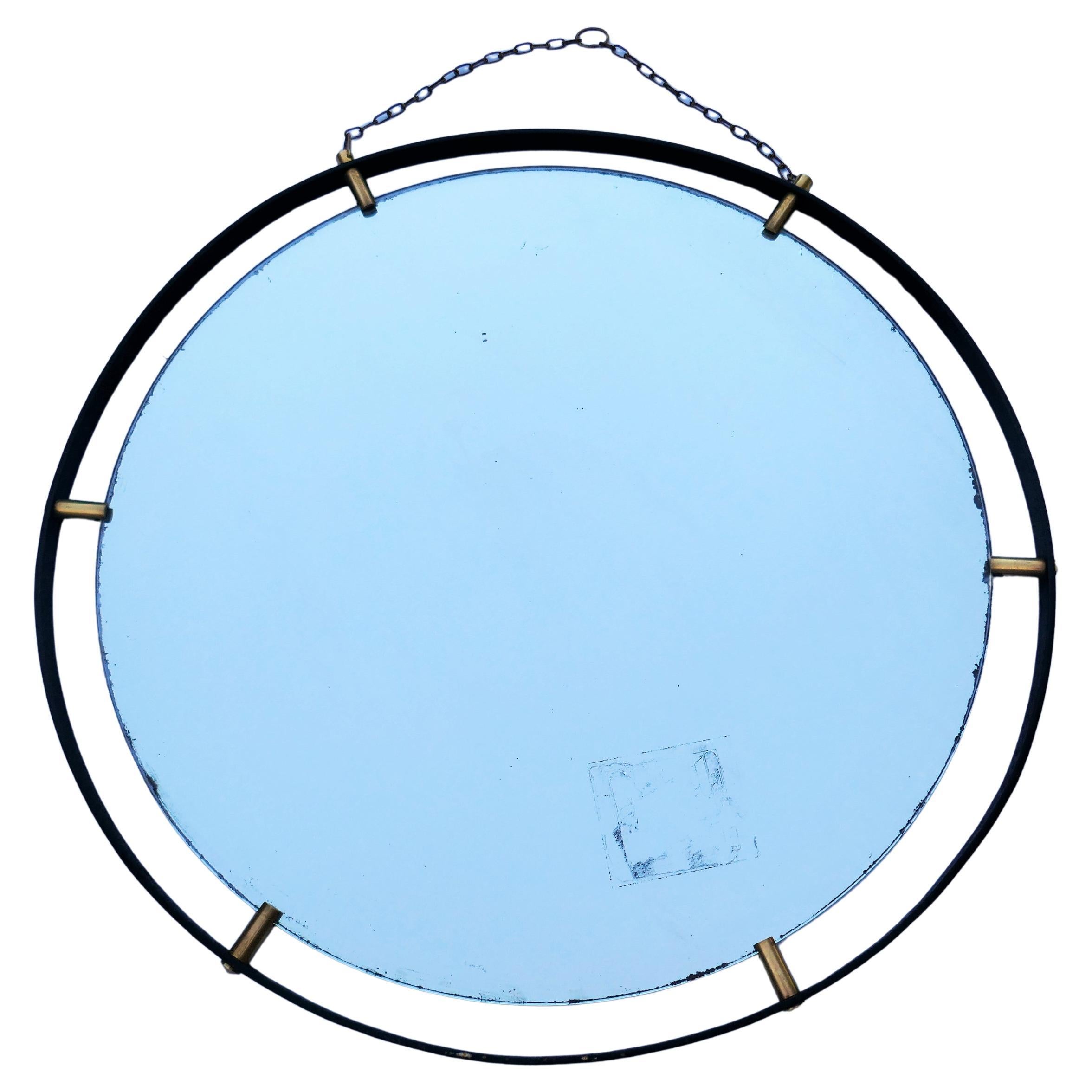 Italian Round mirror attributed to Santambrogio and De Berti in vendita