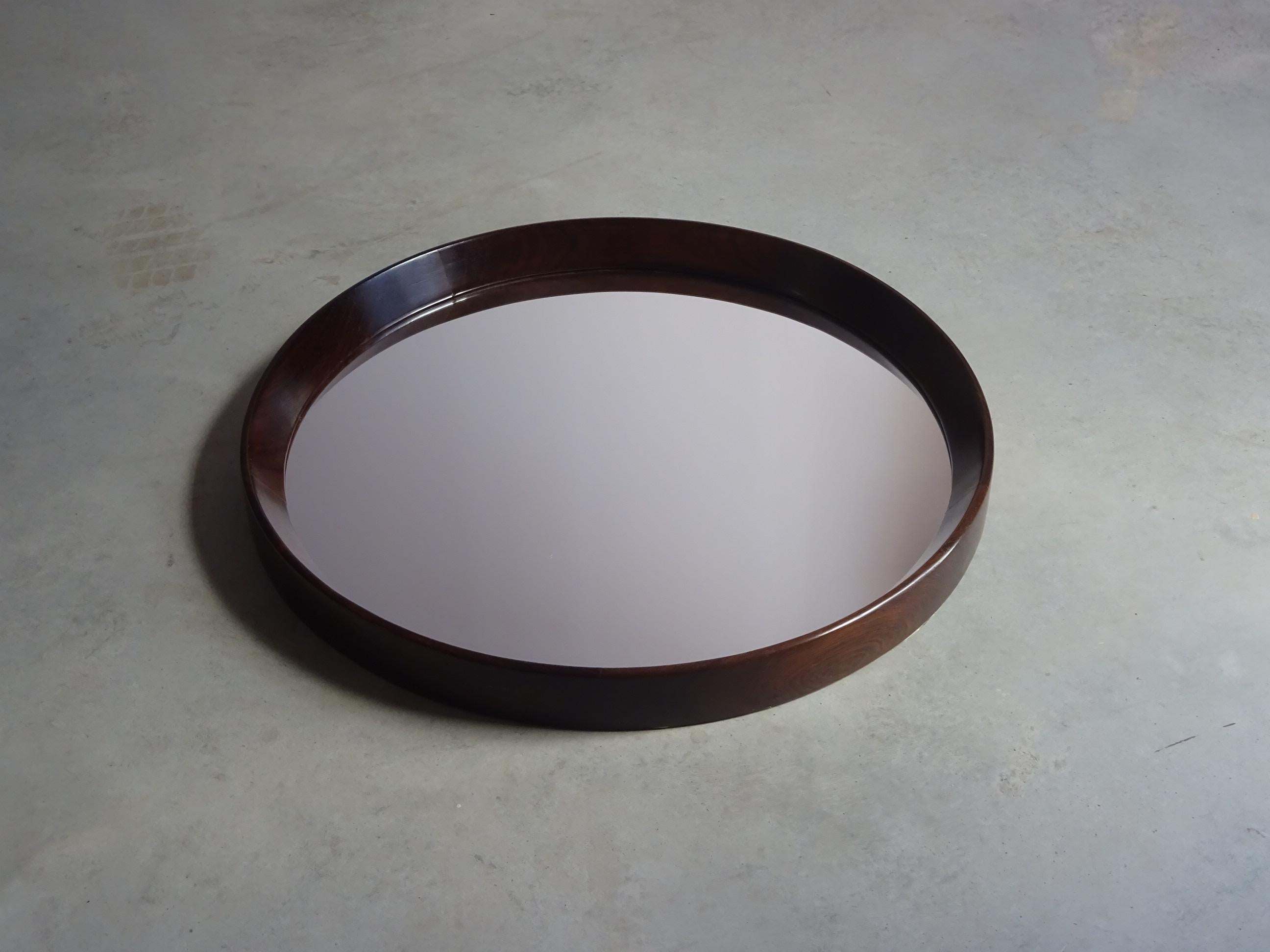 Brazilian Round mirror, attributed to Sérgio Rodrigues. For Sale