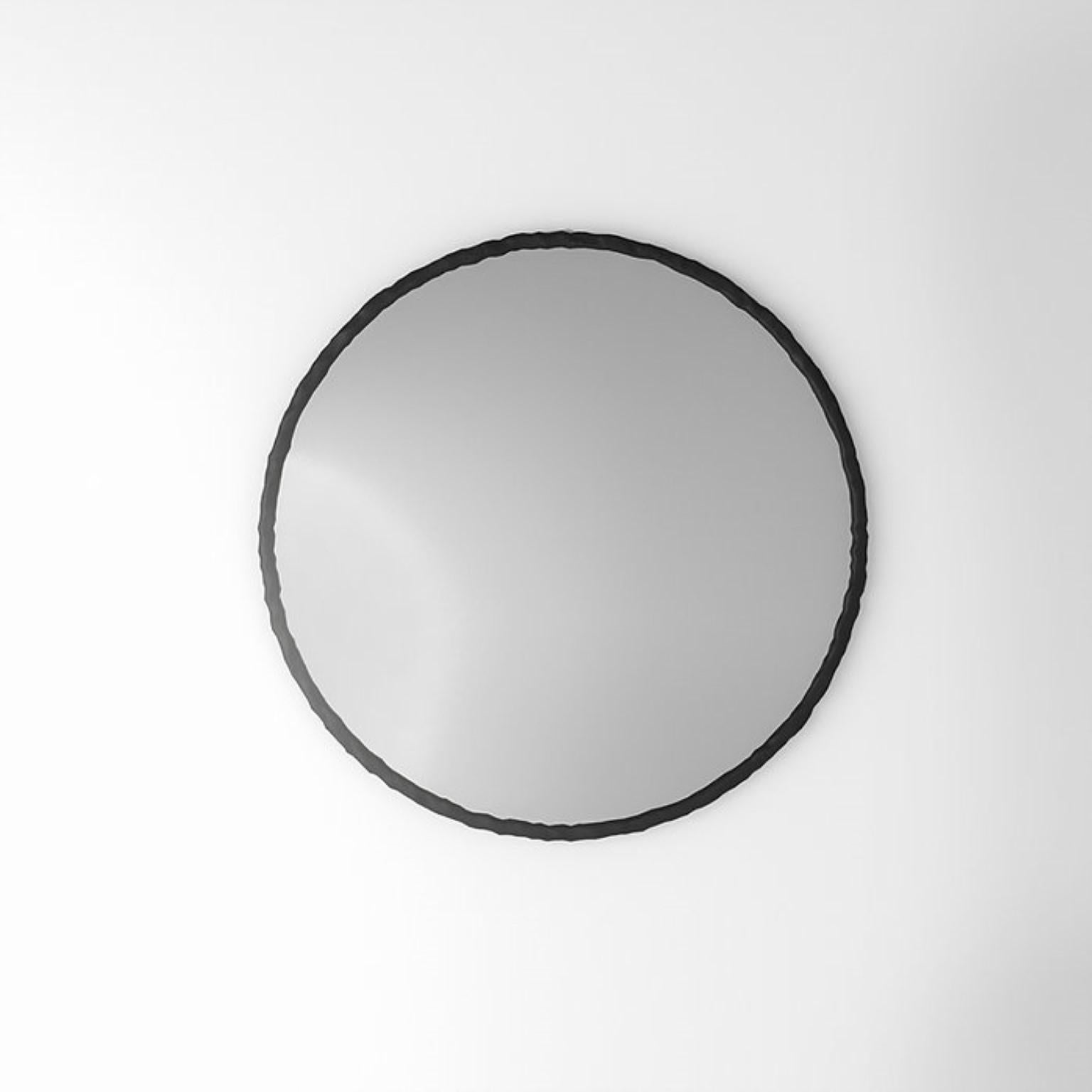 Round Mirror by Faina
Design: Victoriya Yakusha
Materials: Steel, flax rubber, biopolymer, cellulose, wood materials, mirror
Dimensions: D 80 cm

In search of new-old design messages, Victoria Yakusha conducted a study of the daily traditions of our