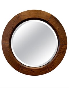 Specchio rotondo di Giuseppe Rivadossi, anni '70, Italia - Wood