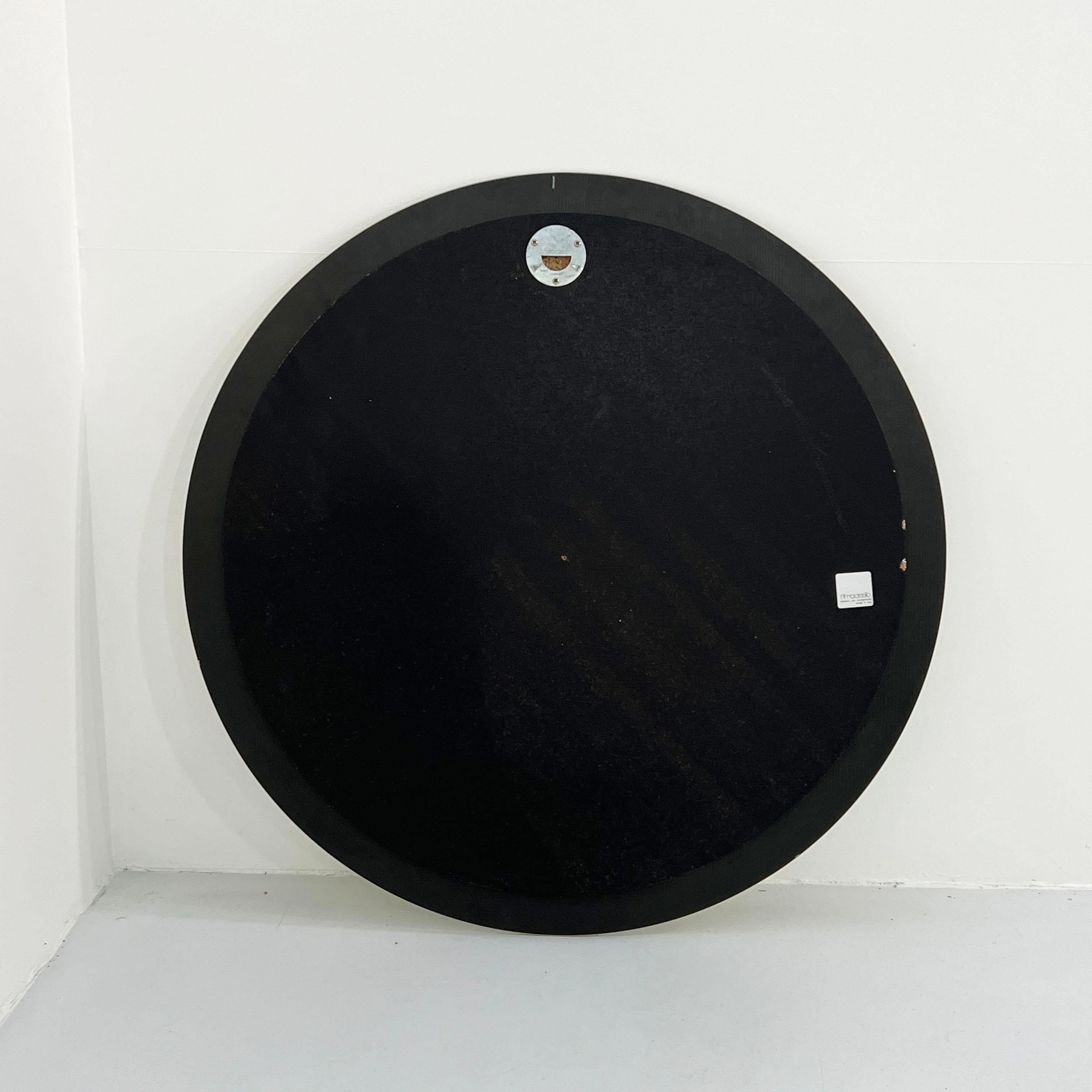 Round Mirror by Lucio Del Pezzo for Rimadesio, 1980s In Good Condition In Ixelles, Bruxelles