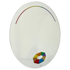 Round Mirror by Lucio Del Pezzo for Rimadesio, 1980s