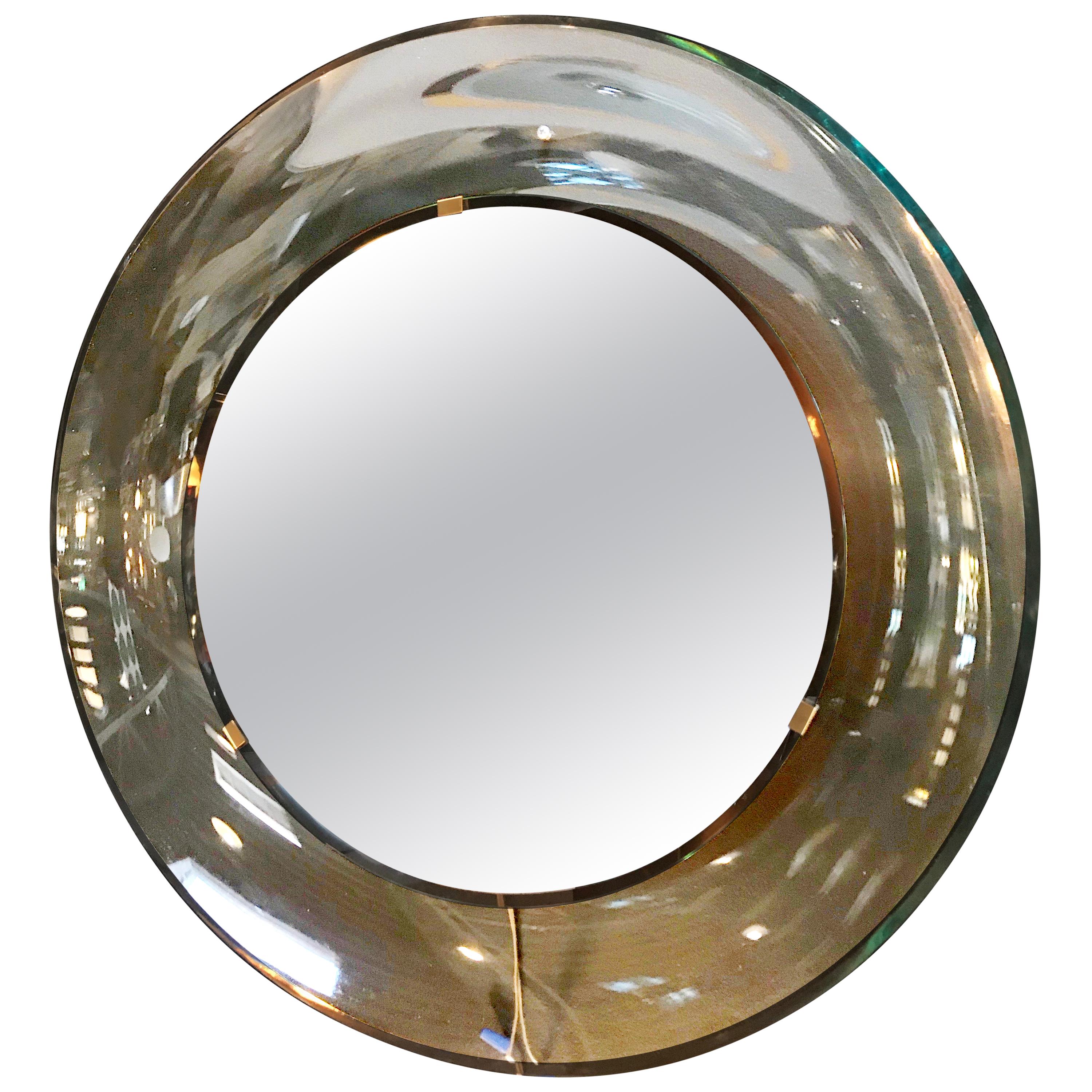 Round Mirror by Max Ingrand for Fontana Arte, Italy, 1960s For Sale