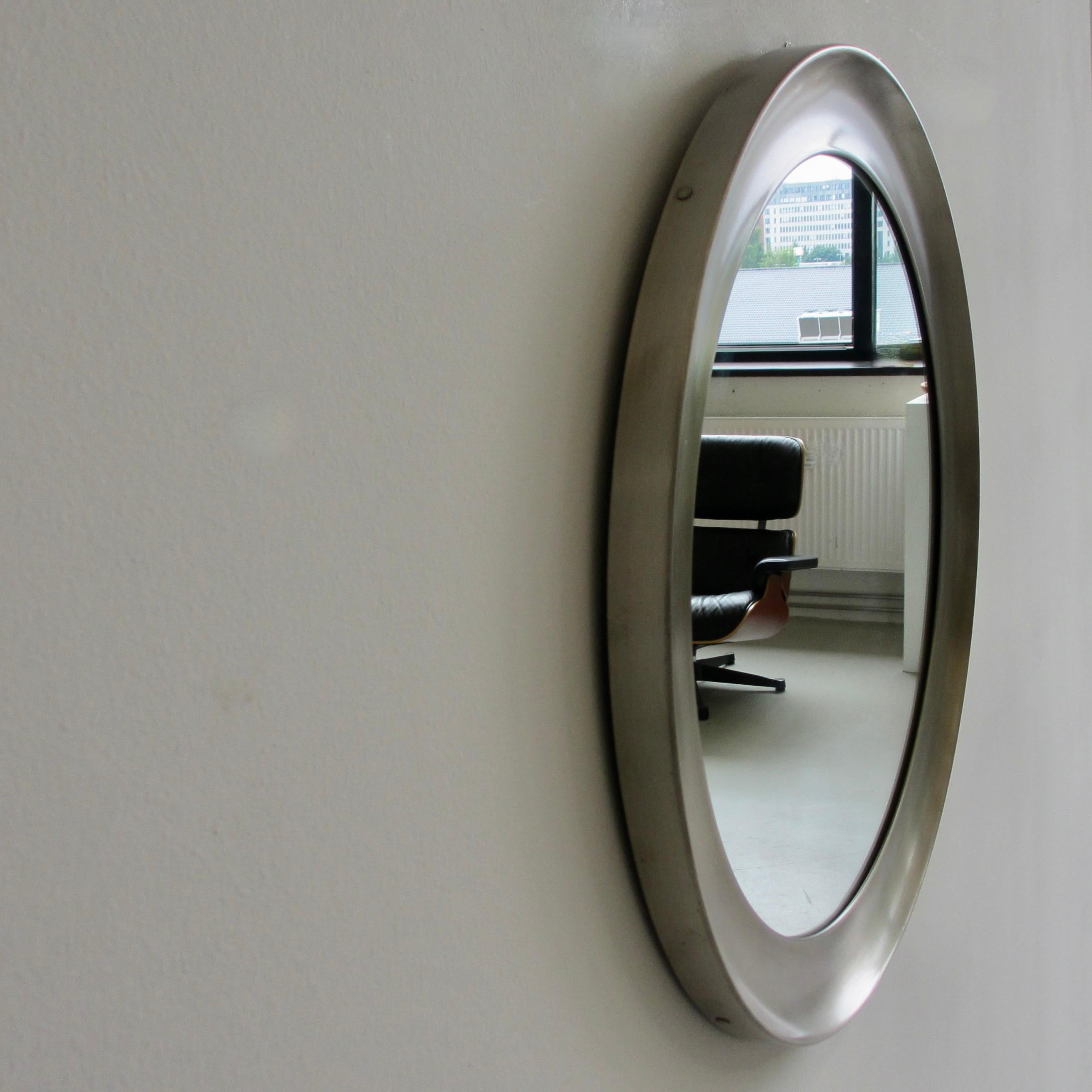 Mid-Century Modern Round Mirror by Sergio Mazza for Artemide