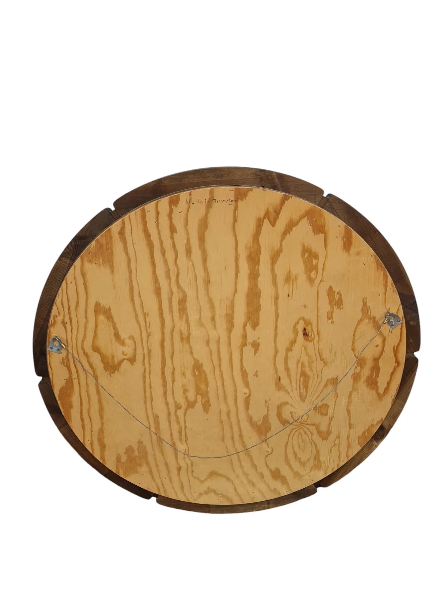 Round Mirror & Console Shelf, Christian Langeström for Fröseke, Sweden 1970s For Sale 4