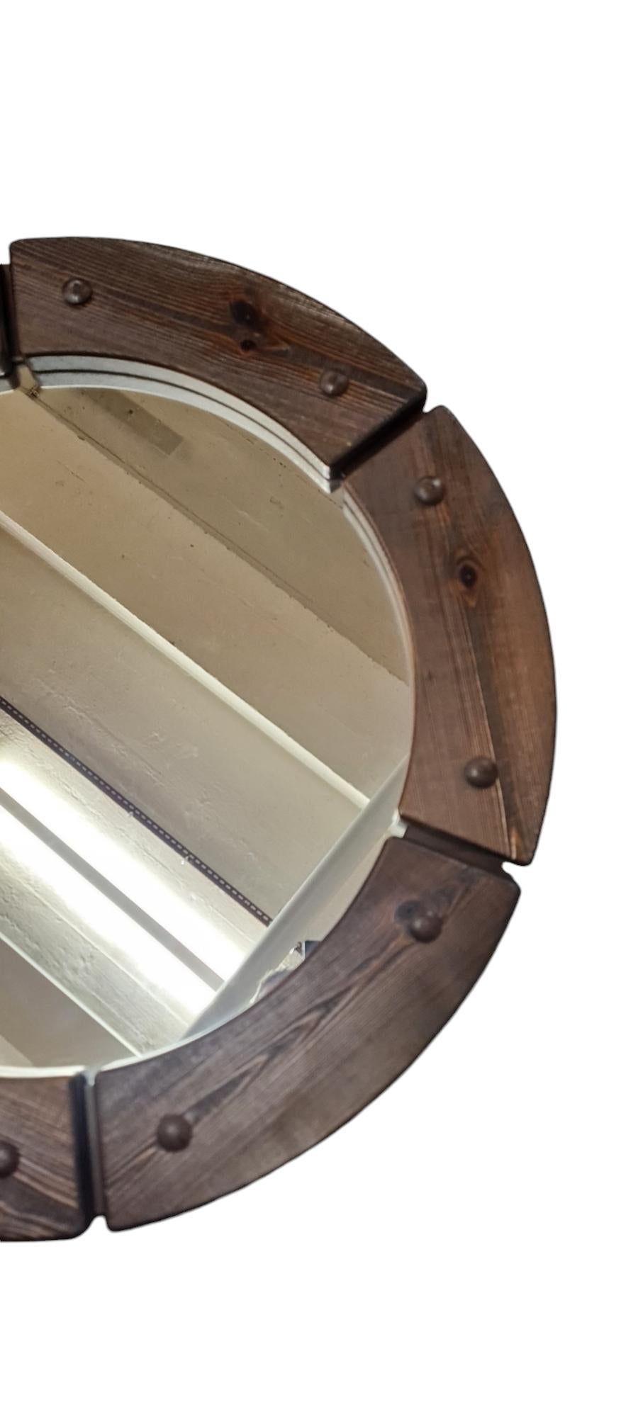 Round Mirror & Console Shelf, Christian Langeström for Fröseke, Sweden 1970s For Sale 5