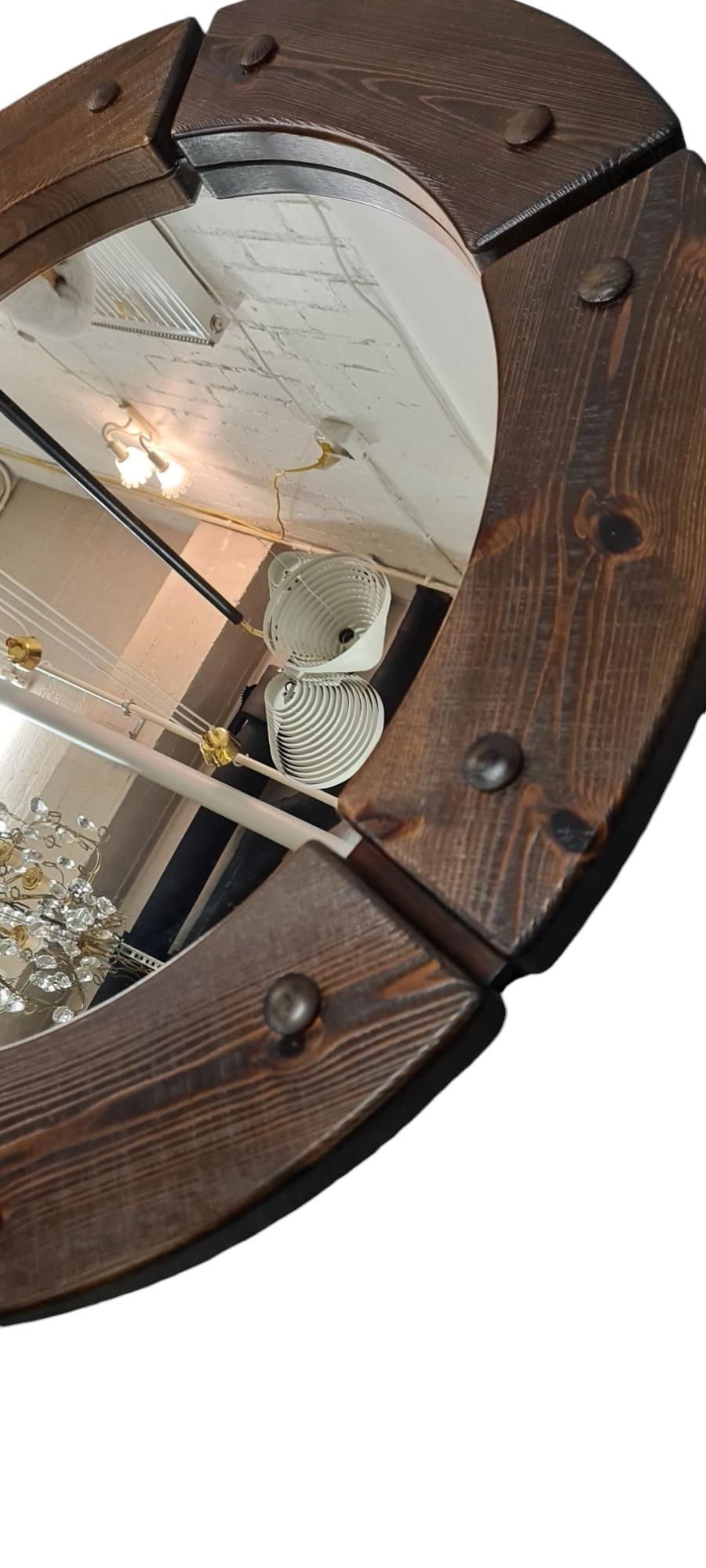 Round Mirror & Console Shelf, Christian Langeström for Fröseke, Sweden 1970s For Sale 6