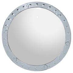 Specchio rotondo creato da Cristal Arte, design italiano anni '60