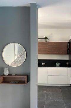 Round Mirror, Fior Di Pesco Marble, Handmade in Italy