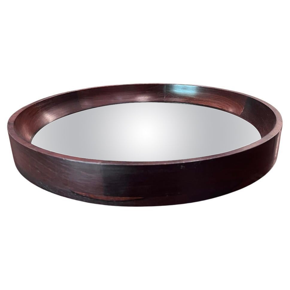Round Mirror in Hardwood by Sergio Rodrigues, c. 1960s