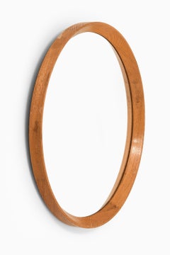 Runder Spiegel in Eiche, 1950er Jahre