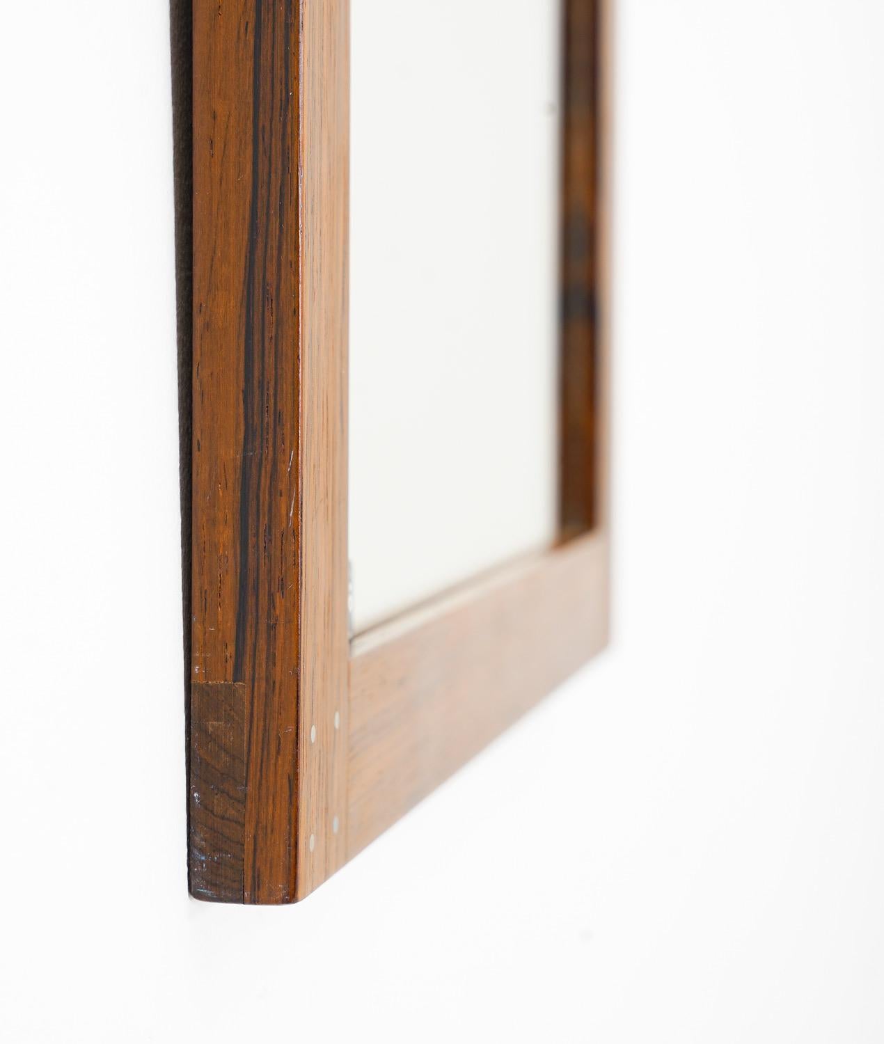 Mirror in Rosewood by Uno & Östen Kristiansson for Luxus In Good Condition In Karlstad, SE