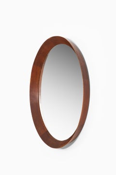Round Mirror in Teak Produced by Glas & Trä Hovmantorp in Sweden