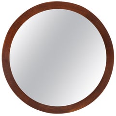 Round Mirror in Teak Produced by Glas & Trä Hovmantorp in Sweden