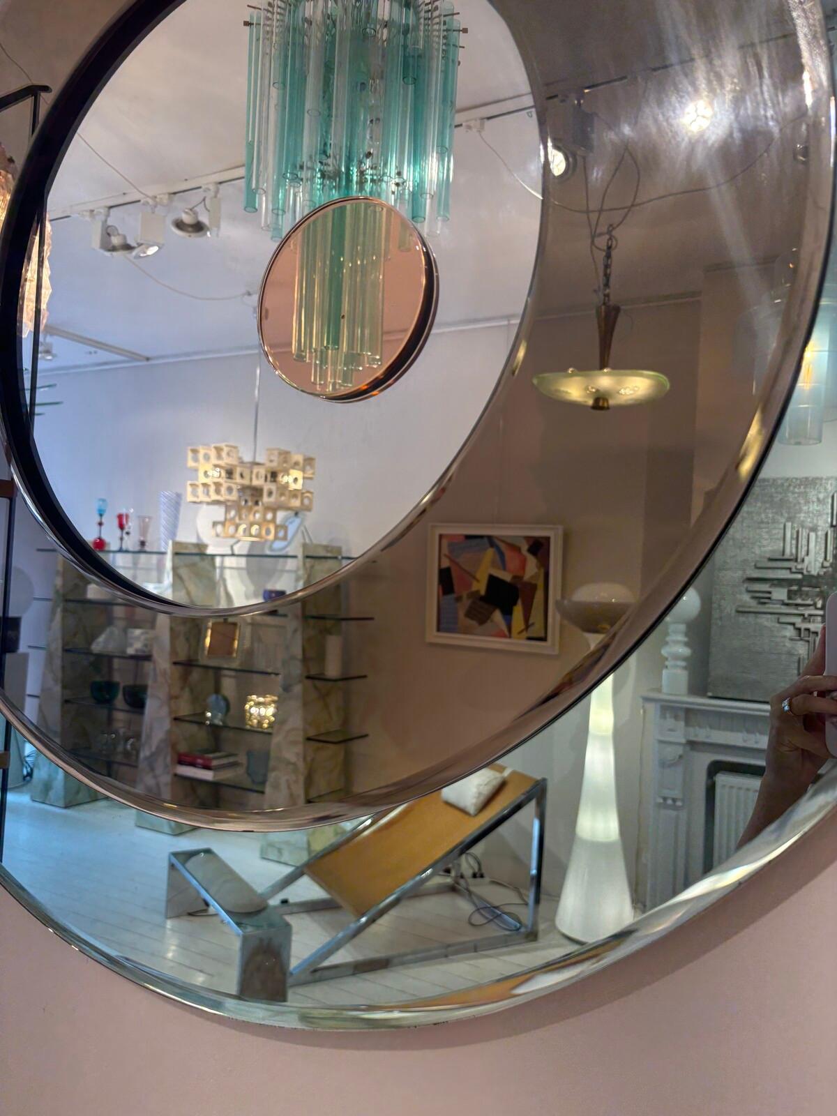 italien Miroir rond, Italie, années 1980 en vente
