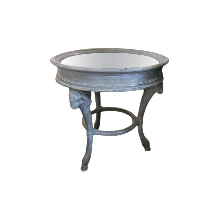 Round, Mirror-Topped Table by Grosfield House For Sale