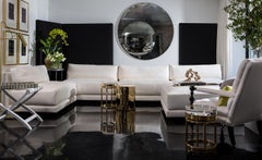 Round Mirror with Antique Finish