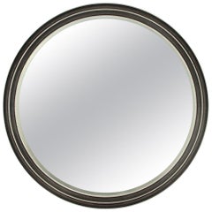 Round Mirror with Cast Aluminum Frame by Lorenzo Burchiellaro for Burchiellaro