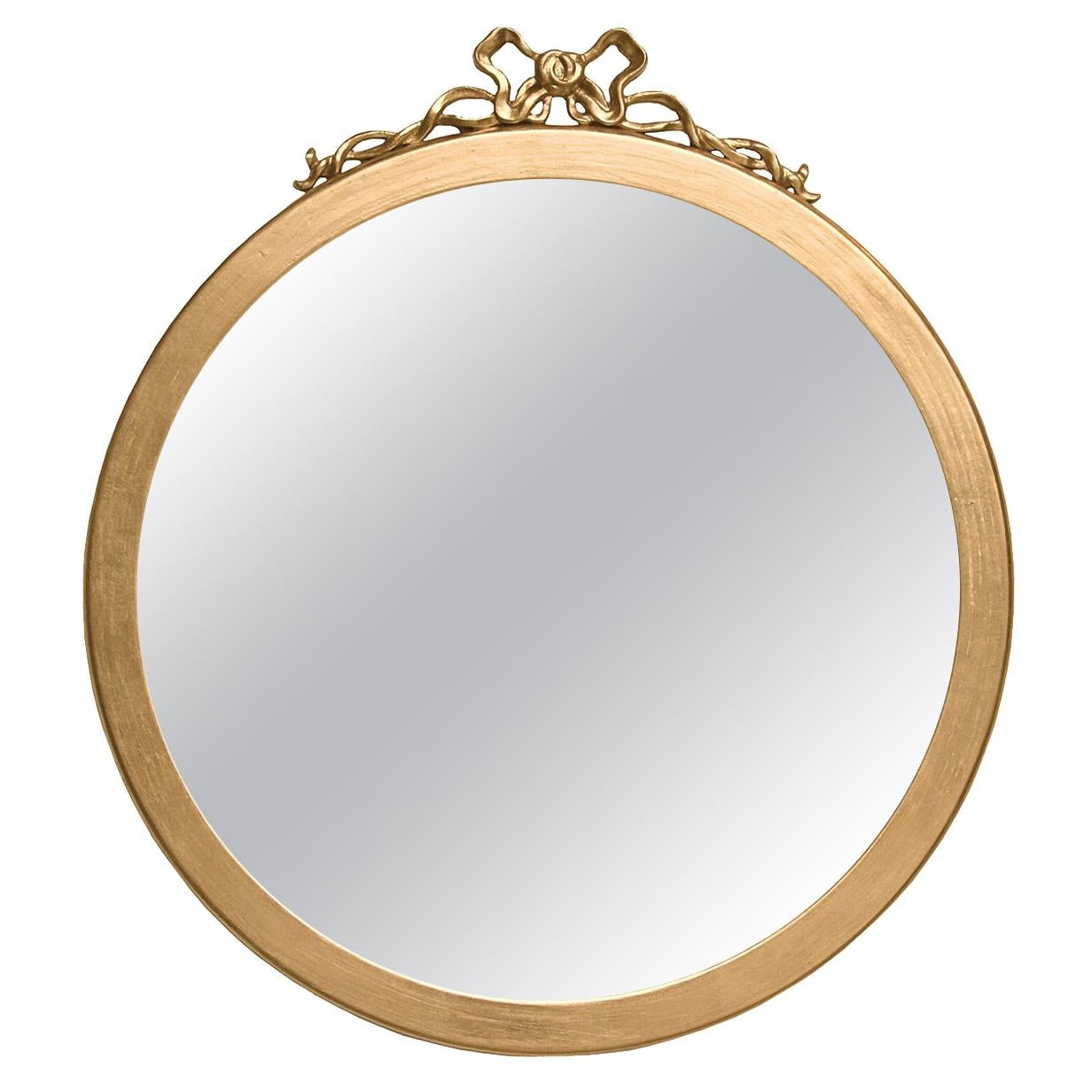 Antique Gold Leaf Oval Mirror at 1stDibs
