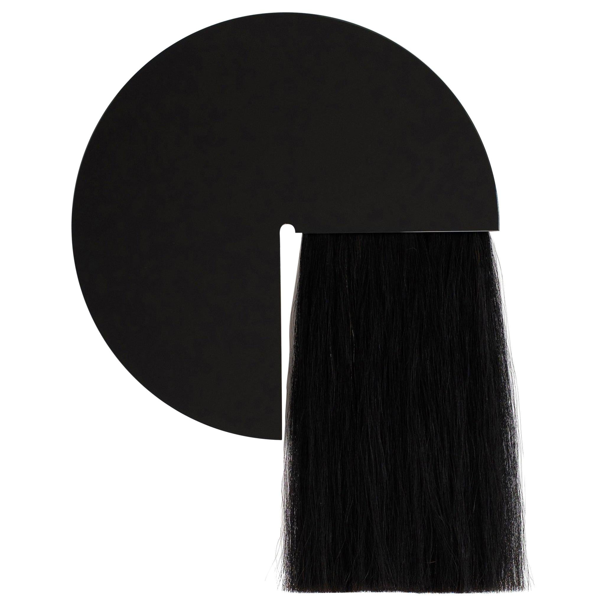 Round Mirror with Mongolian Horsehair, Aries by Ben and Aja Blanc For Sale