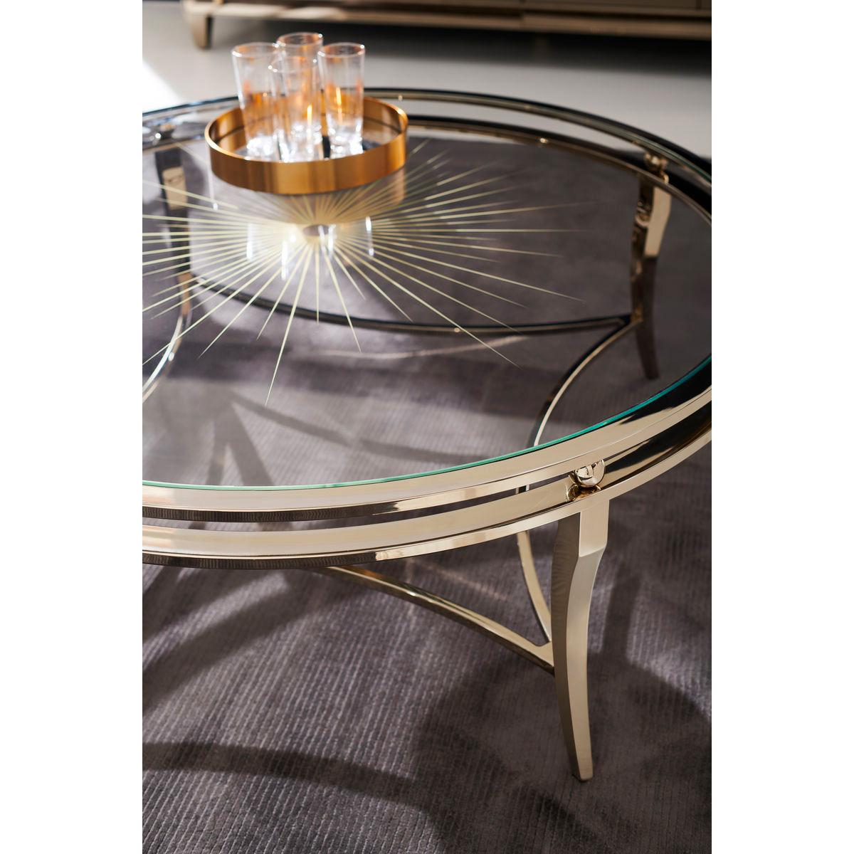 Contemporary Round Modern Cocktail Table For Sale