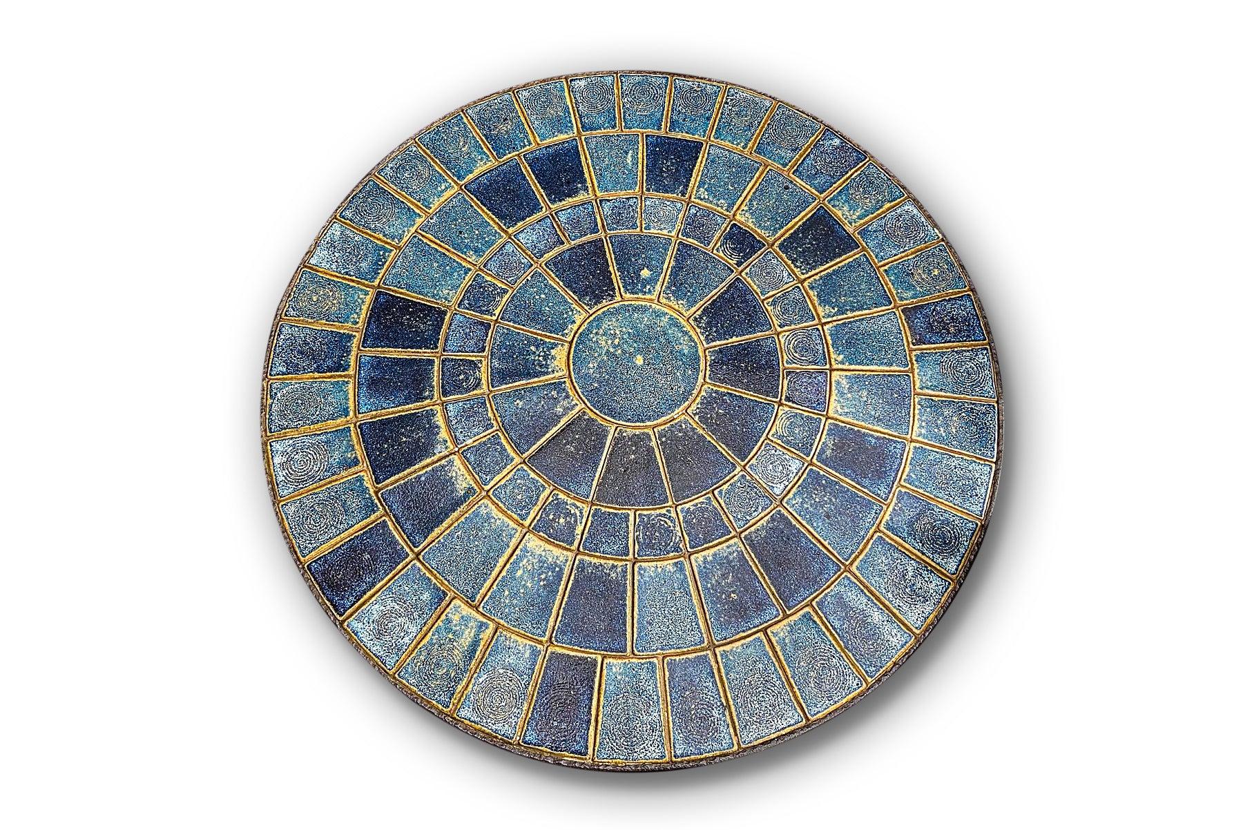 blue tile coffee table