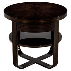 Round Modern Side Table Art Deco Inspired