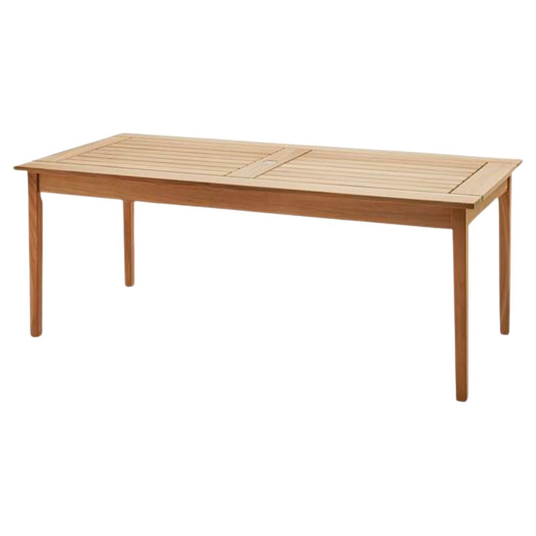 Wood Round Mogens Holmriis Outdoor 'Drachmann 126' Teak Table for Skagerak For Sale