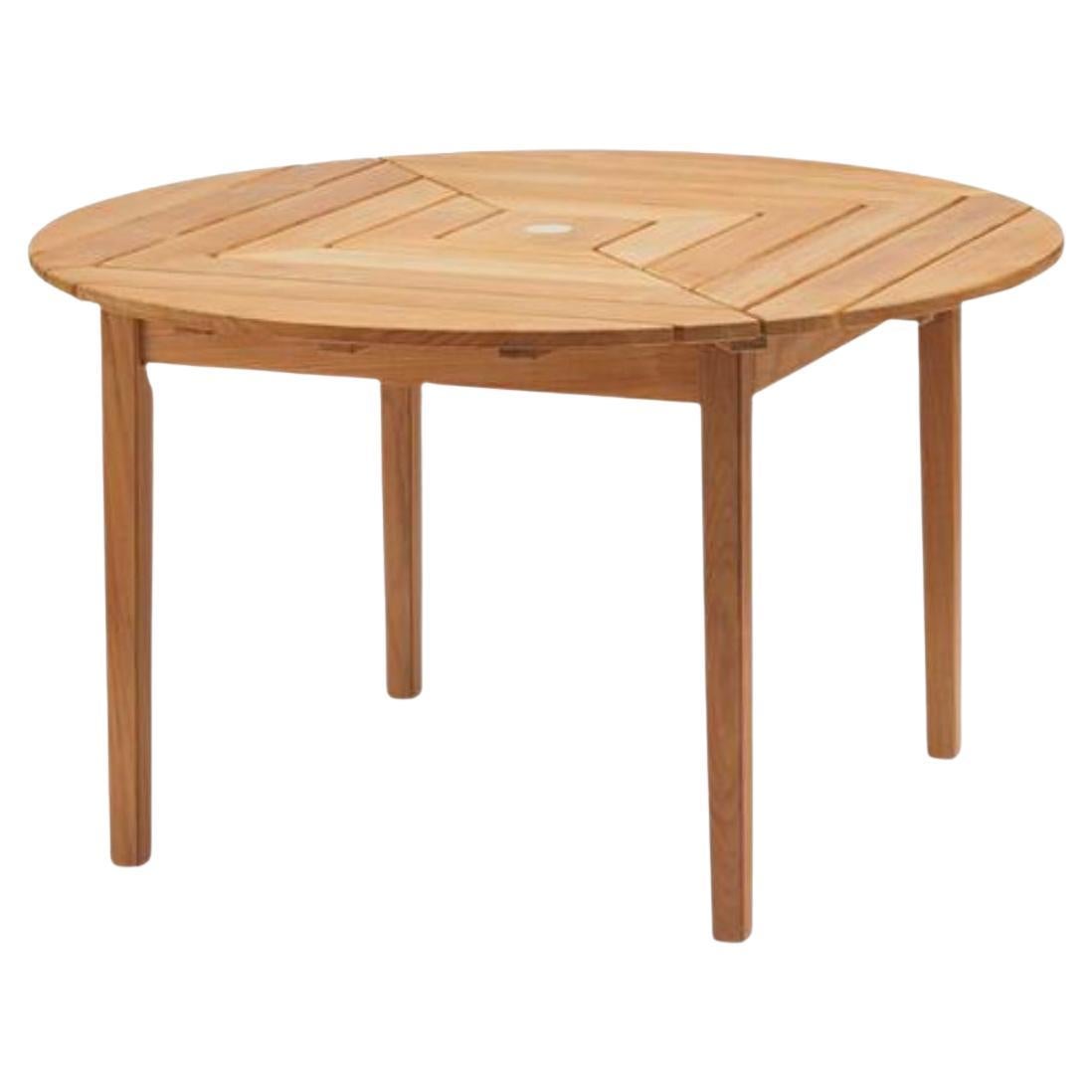 Round Mogens Holmriis Outdoor 'Drachmann 126' Teak Table for Skagerak For Sale