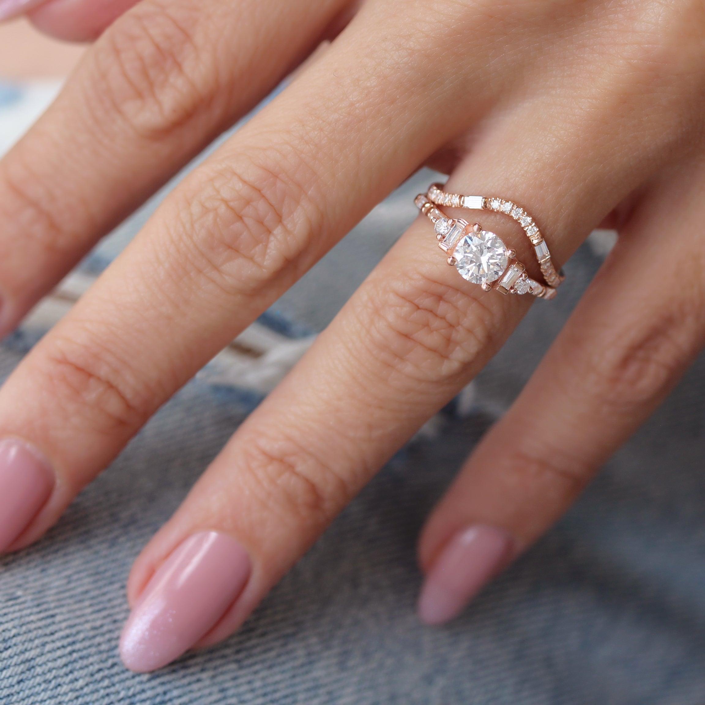 dainty baguette diamond ring