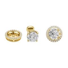 Orecchini a cerchio in moissanite con perno