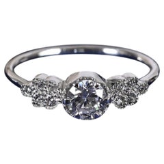 Round Moissanite Ring For Women 925 Sterling Silver Promise Ring Gift For Her .