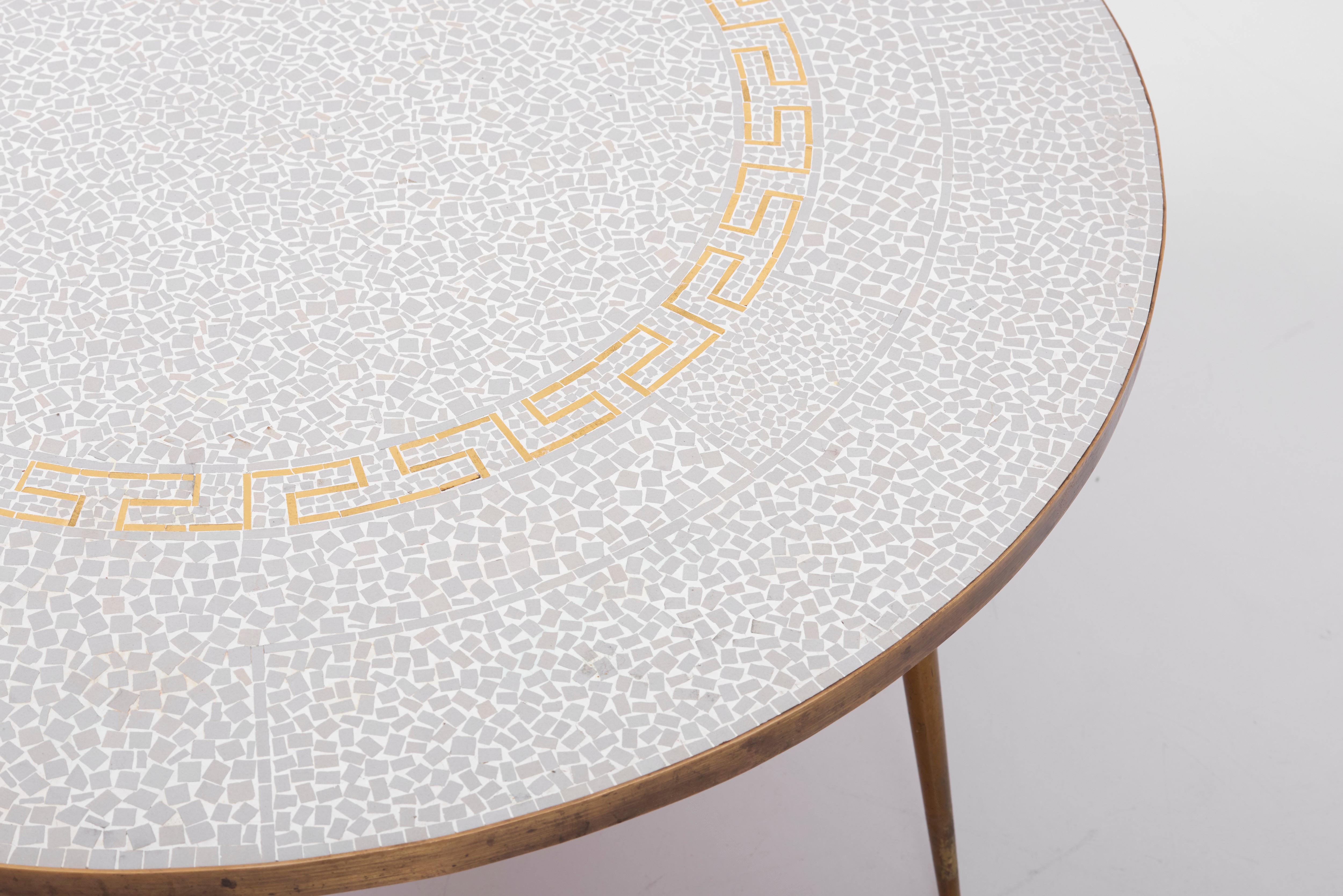 Round Mosaic Coffee Table by Berthold Müller-oerlinghausen, Germany 1
