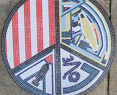 Round Mosaic Tile Coffee Table Lazy Susan