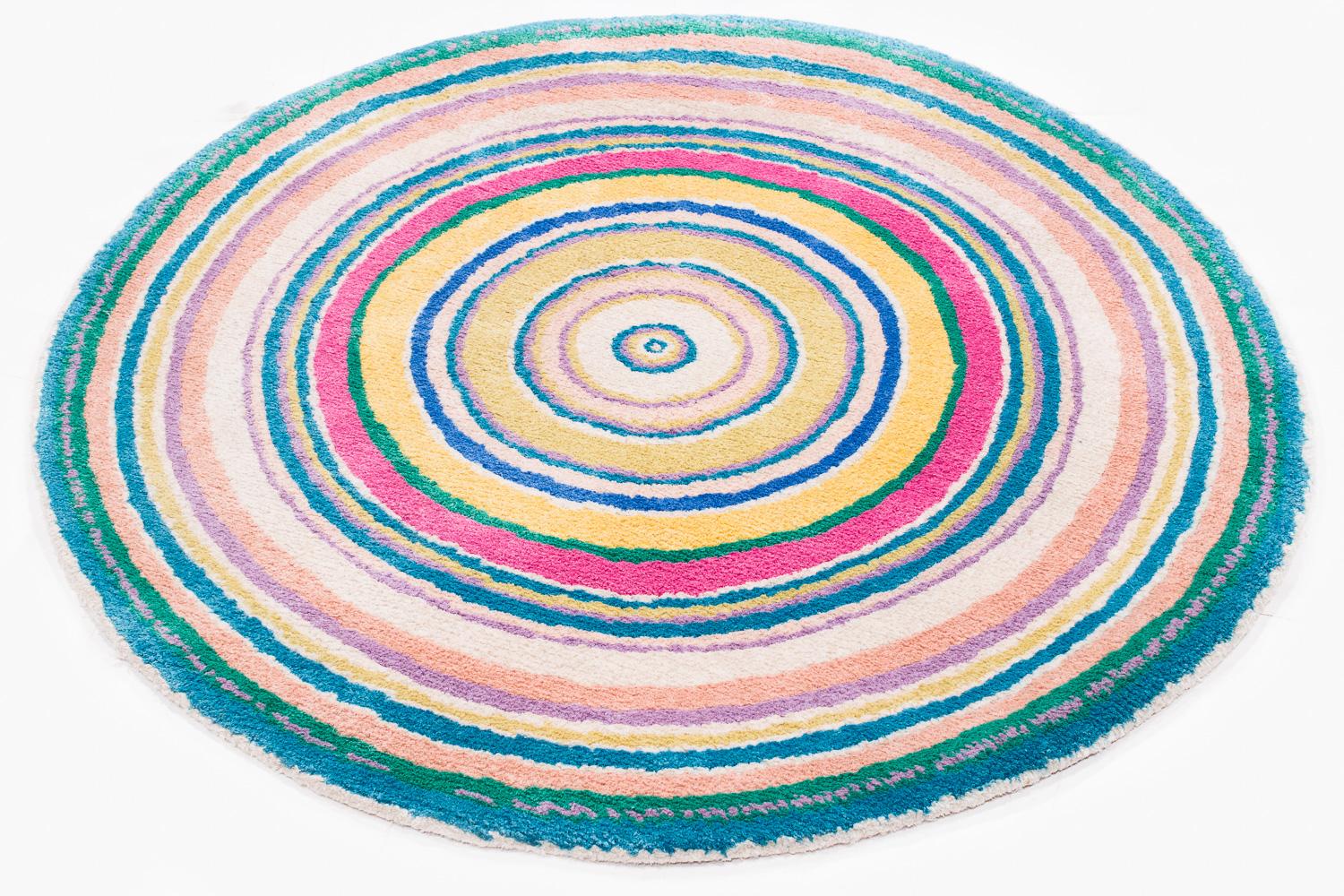 Introducing Bullseyes: The Icons, Carini Carpets' first limited-edition collection of round rugs. Renowned for innovative designs, Carini has long crafted variations of round accessory rugs, but this collection marks a first—each piece conceived as