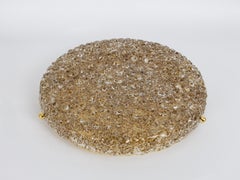 Round Murano Amber Bubble Flushmount light by Hillebrand, Germany, 1970