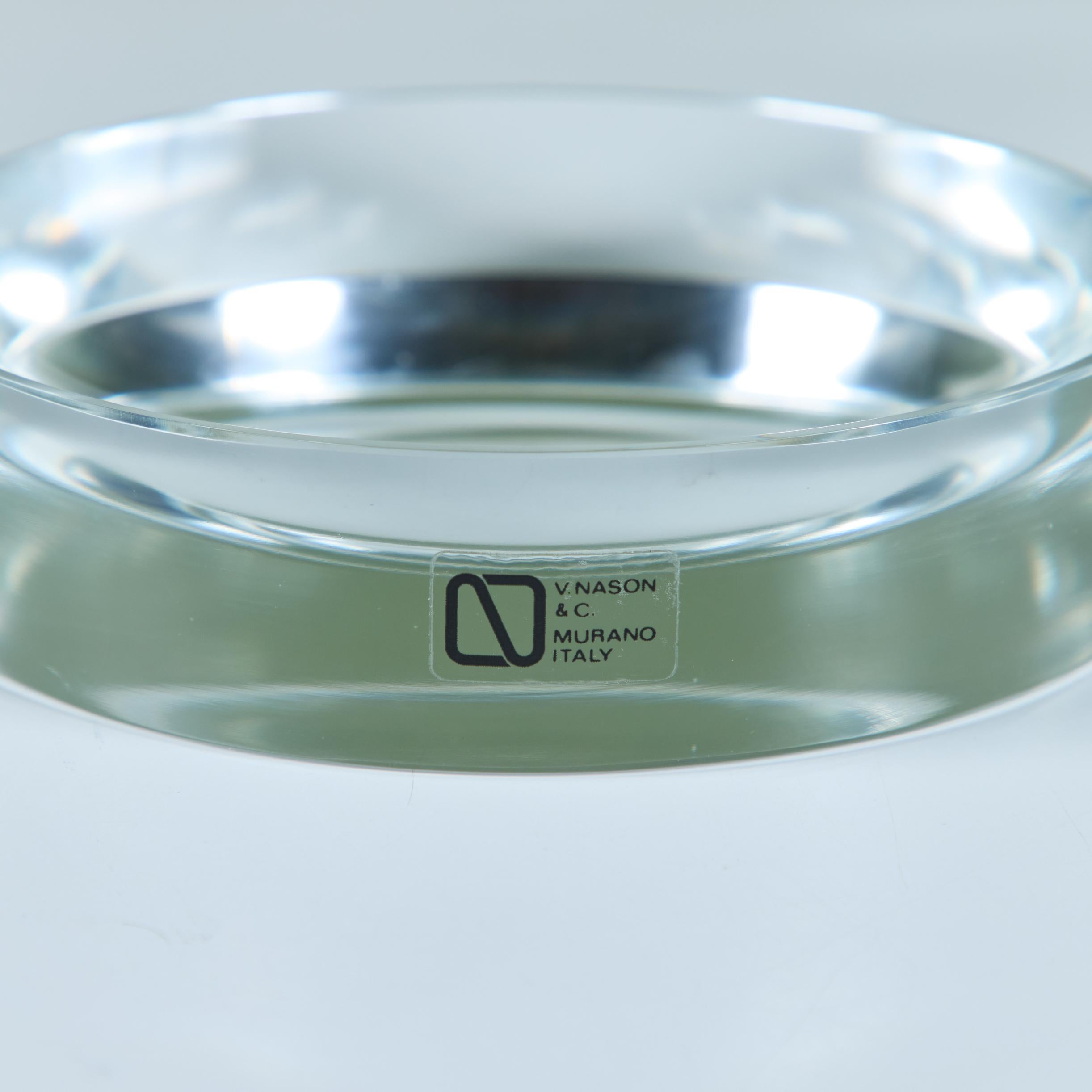 Round Murano Glass Ashtray for V. Nason & C. For Sale 6