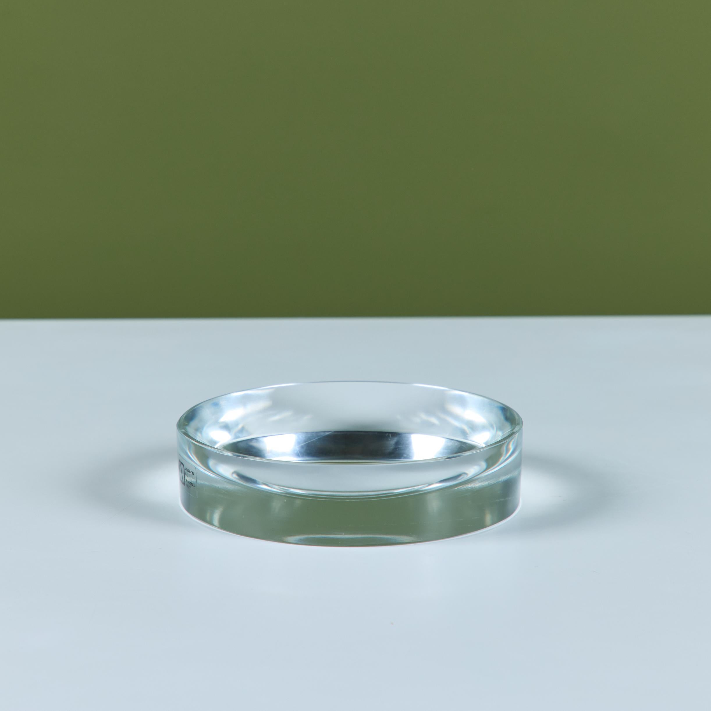 20th Century Round Murano Glass Ashtray for V. Nason & C. For Sale