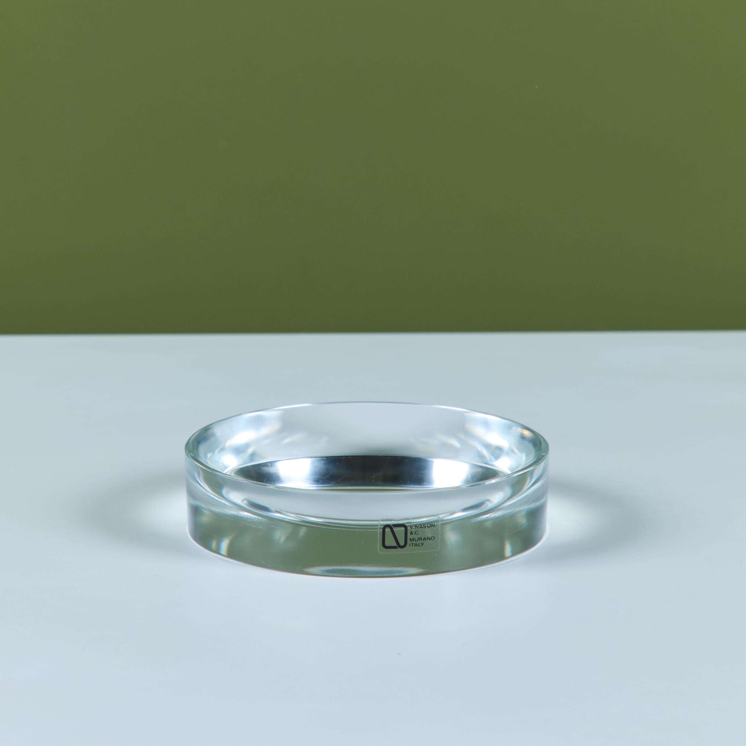 Round Murano Glass Ashtray for V. Nason & C. For Sale 1