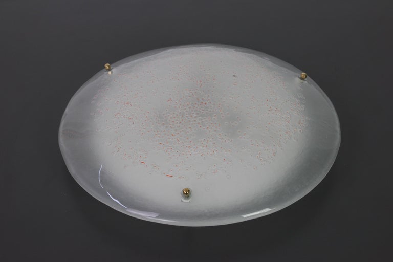 Round Murano Glass Flushmount by Hillebrand, Germany, 1970s For Sale at ...