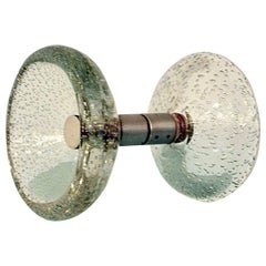 Round Murano Push and Pull Glass Double Door Handle
