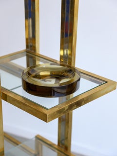 Round Murano Sommerso Smoked Glass Ashtrays by V. Nason & Carlo for Mazzega