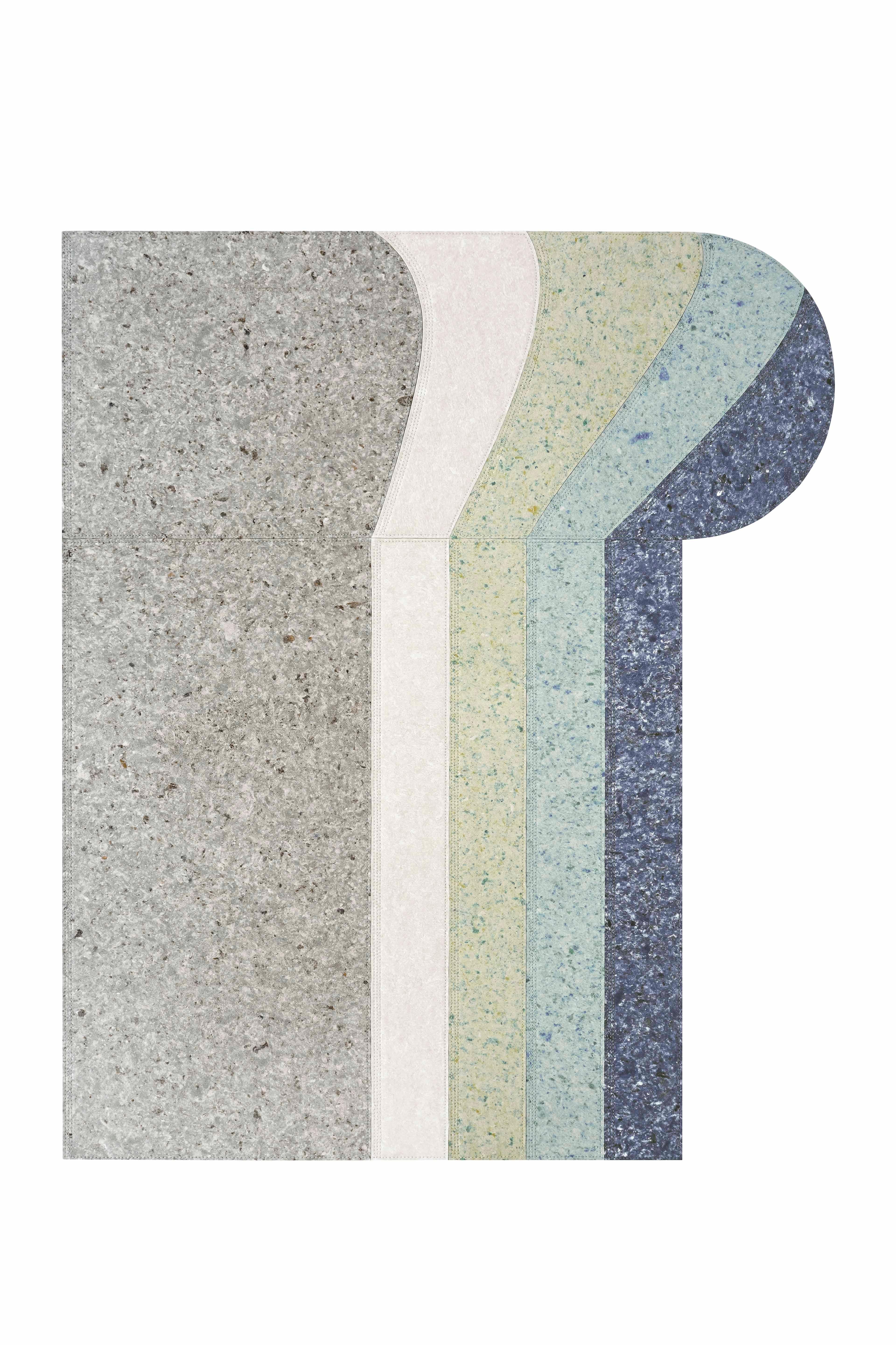 Round Naiad Nuances Rug by Gandia Blasco
Design by Patricia Urquiola
Dimensions: W 250 x H 300 cm. 
Materials: Fiber composition: Felt base (75% wool + 25% viscose), Viscose embroidery. 
Weight: 19.5 kg

Passion for life outdoors, a dream come true